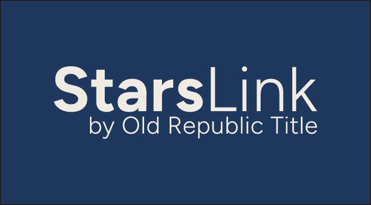 White StarsLink logo with someone using a laptop on a desk in the background