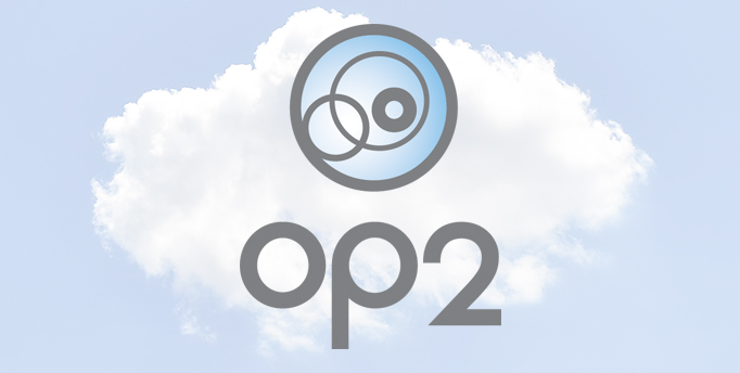 o p 2 with a circle above containing 3 other sized circles on a white cloud on a light blue background