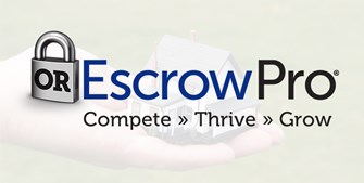 Paddle lock with OR on it with Escrow Pro next to it and Compete, Thrive and Grow below it