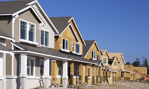 a picture of houses in various stage of constructions