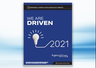 an image of the text "We are Driven" with a lightbulb and connected to 2021 and the logo AgencyDriven
