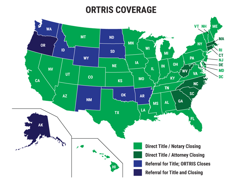 ORTRIS Coverage map